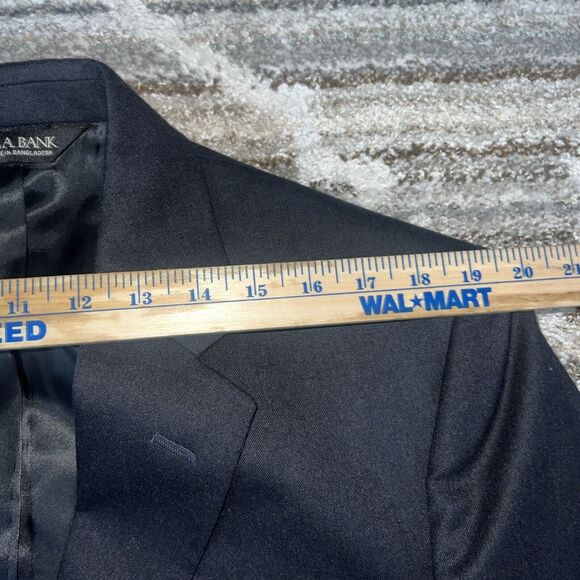 Jos A. Bank Cashmere Wool Blazer Mens 40R Black Sport Coat Suit Jacket - Picture 15 of 16